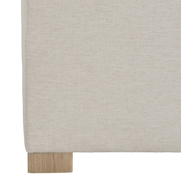 Bernhardt Bernhardt Modulum Upholstered California King Sleigh Bed — Curved Headboard, Oak Feet, Luxe Support K1826