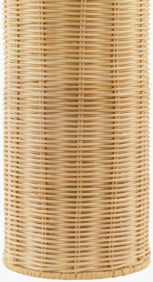 Surya Kenna Rattan Accent Table Lamp - 22" Tall Decorative Lighting For Traditional Home Decor Style Body, Beige,Shade, Beige,Cord, Translucent Rattan,Rattan Knn-001