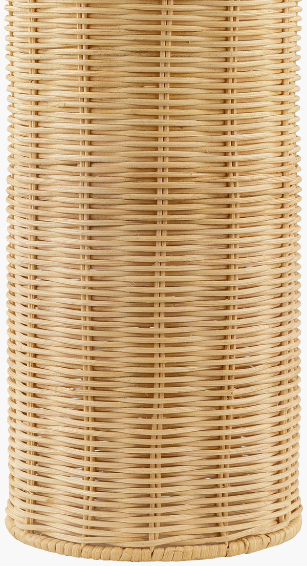 Surya Kenna Rattan Accent Table Lamp - 22" Tall Decorative Lighting For Traditional Home Decor Style Body, Beige,Shade, Beige,Cord, Translucent Rattan,Rattan Knn-001
