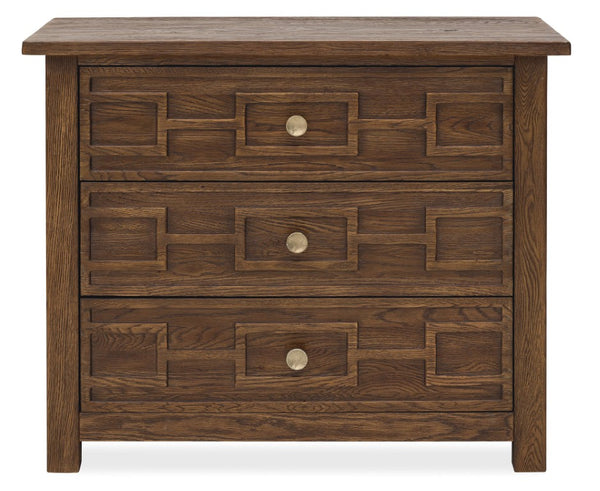 Hooker Furniture Driftwood Bachelor's Chest With Geometric Drawer Fronts, Cedar-Lined Bottom, Self-Closing Drawers Medium Wood 6820-90017-85
