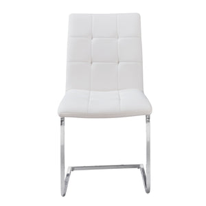 Steve Silver Escondido White Leatherette Side Chair, Set of 2 ED480SW