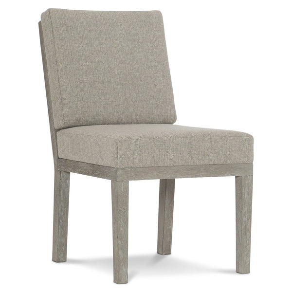 Bernhardt Bernhardt Driftwood Gray Upholstered Side Chair With Cerused Acacia Frame, Rustic Modern Comfort For Dining 306547