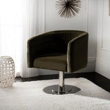 Safavieh Marie Velvet Swivel Tub Chair KNT7059C