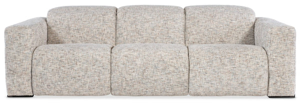 Hooker Furniture Atlas Power Sofa With Dual Power Recline And Headrests, Chenille Upholstery And Ebony Accents 44.00 L x 96.00W x 30.00H SS444-PH3-415