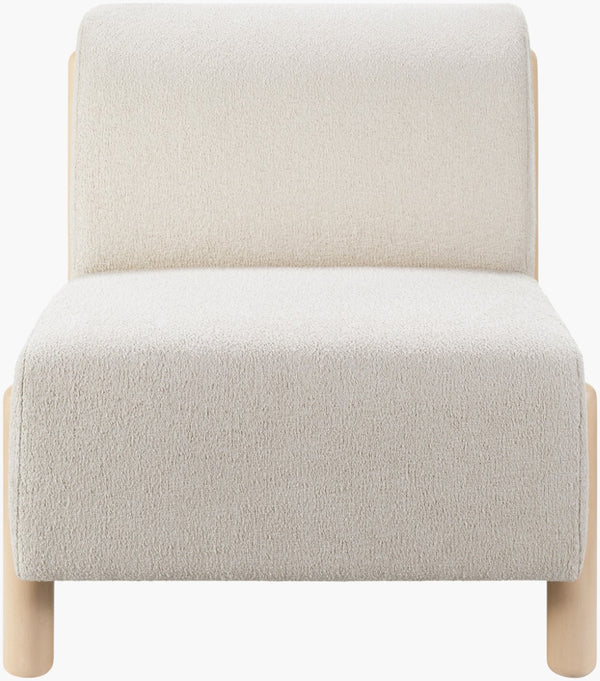 Surya Kenwood Accent Chair – Elegant 30"H X 34"W X 38"D Upholstered Comfort For Living Room & Bedroom Upholstery, White,Base, Brown Polyester,Rubber Wood,Polyurethane Foam,Polyurethane Foam,Polyester,Polyfill Knw-002