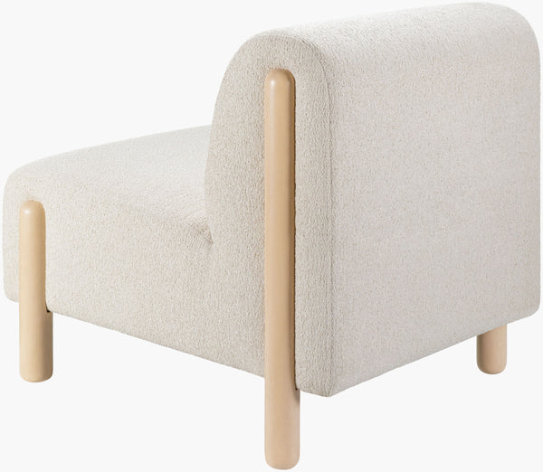 Surya Kenwood Accent Chair – Elegant 30"H X 34"W X 38"D Upholstered Comfort For Living Room & Bedroom Upholstery, White,Base, Brown Polyester,Rubber Wood,Polyurethane Foam,Polyurethane Foam,Polyester,Polyfill Knw-002