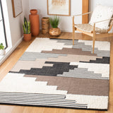 Safavieh Kenya 278 Hand Woven Geometric Rug Black / Ivory KNY278Z-6SQ