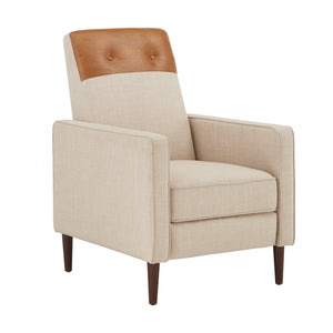 Homelegance By Top-Line Charleston Push-Back Recliner Brown Linen