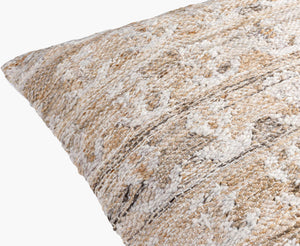 Surya Kobe Eco-friendly 18"X18" Outdoor Safe Accent Pillow - Stylish Home Decor Upgrade, Easy Care Tan Recycled Pet Yarn,Polyester Kob001-2222