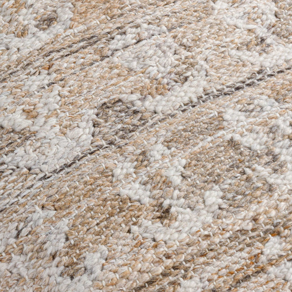 Surya Kobe Eco-friendly 18"X18" Outdoor Safe Accent Pillow - Stylish Home Decor Upgrade, Easy Care Tan Recycled Pet Yarn,Polyester Kob001-2222