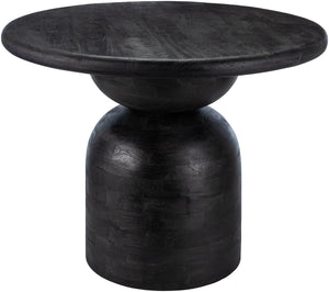 Koben KOBN-005 30"H x 39"W x 39"D Dining Table KOBN005-303939  Top: Black; Base: Black Surya