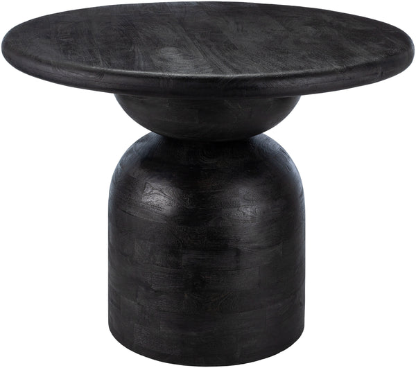 Koben KOBN-005 30"H x 39"W x 39"D Dining Table KOBN005-303939  Top: Black; Base: Black Surya
