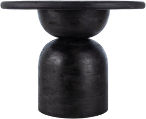 Koben KOBN-005 30"H x 39"W x 39"D Dining Table KOBN005-303939  Top: Black; Base: Black Surya