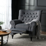 Christopher Knight Home® - Noble House - Sunapee Contemporary Tufted Recliner with Nailhead Trim