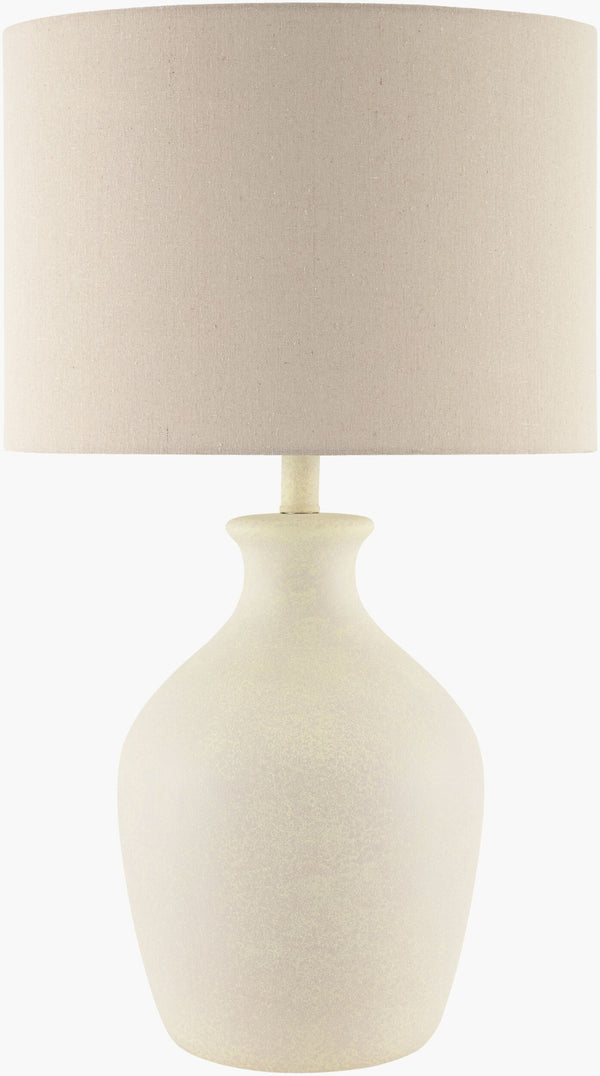 Livabliss Karole Ceramic Table Lamp with Linen Shade for Warm Ambient Bedroom Glow KOE-003