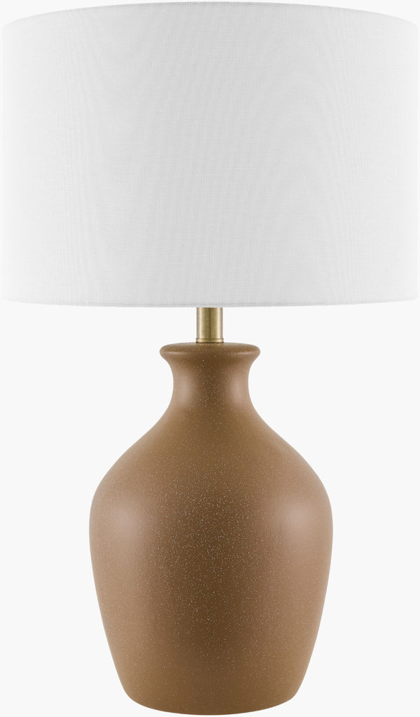 Livabliss Karole Ceramic Table Lamp with Linen Shade for Warm Ambient Bedroom Lighting KOE-005
