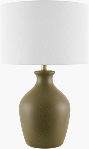 Livabliss Karole Ceramic Table Lamp with Linen Shade for Bedroom or Entryway Ambient Glow KOE-007