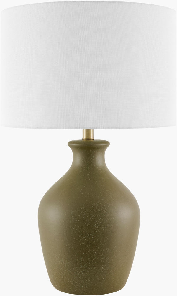 Livabliss Karole Ceramic Table Lamp with Linen Shade for Bedroom or Entryway Ambient Glow KOE-007