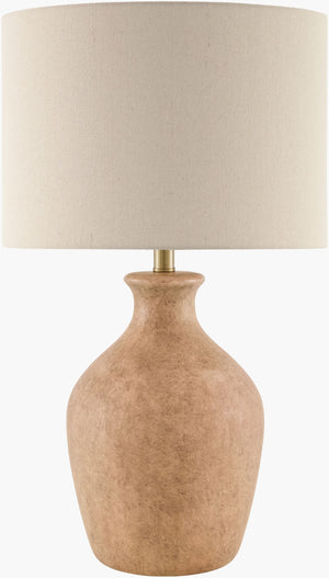 Livabliss Karole Ceramic Base Table Lamp with Linen Shade for Warm Ambient Bedroom Glow KOE-008