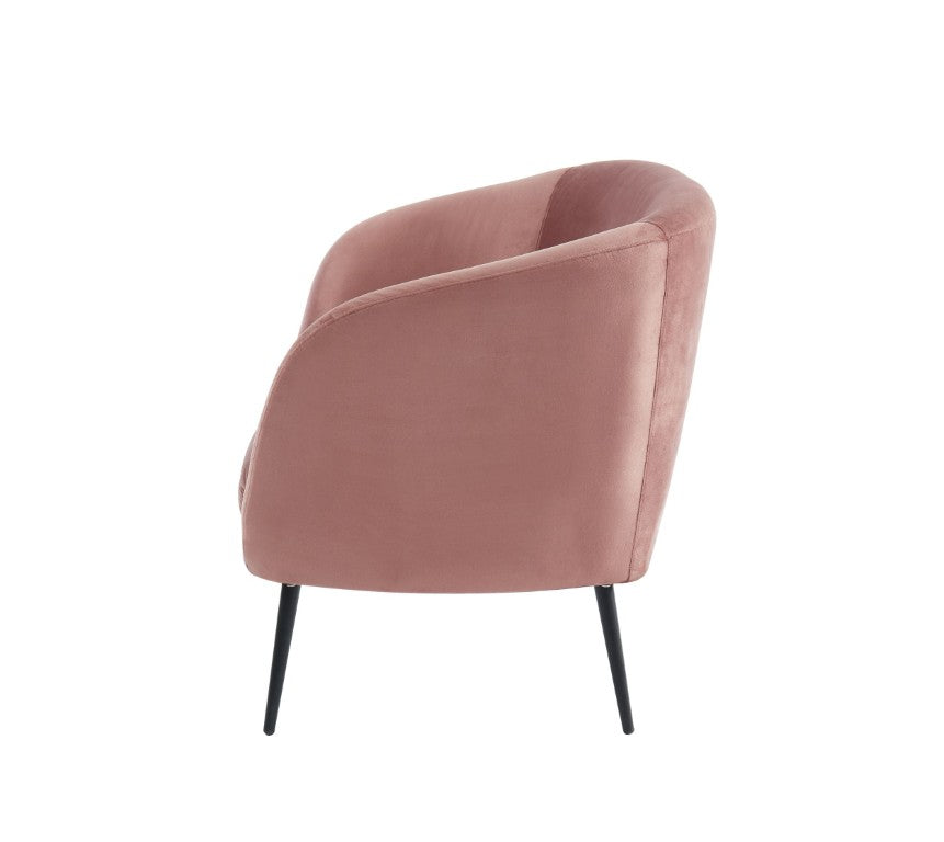 VIG Furniture Koeing Coral Monolith Sofa — Curved Mid‑Century Modern 75" Water‑Repellent Polyester Seating, Sleek Legs VGHCJYM2008-CRL