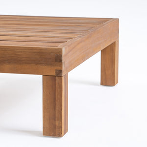 English Elm Oana/brava Solid Acacia Outdoor Coffee Table Square Slat Top Patio Deck Lounge 64496.00