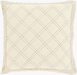 Surya Kojo 88"W X 92"L Quilt - Cottage Style Elegance With Cotton-linen Blend, Machine Washable Comfort Cream Linen,Linen,Cotton Kojo2000-fq