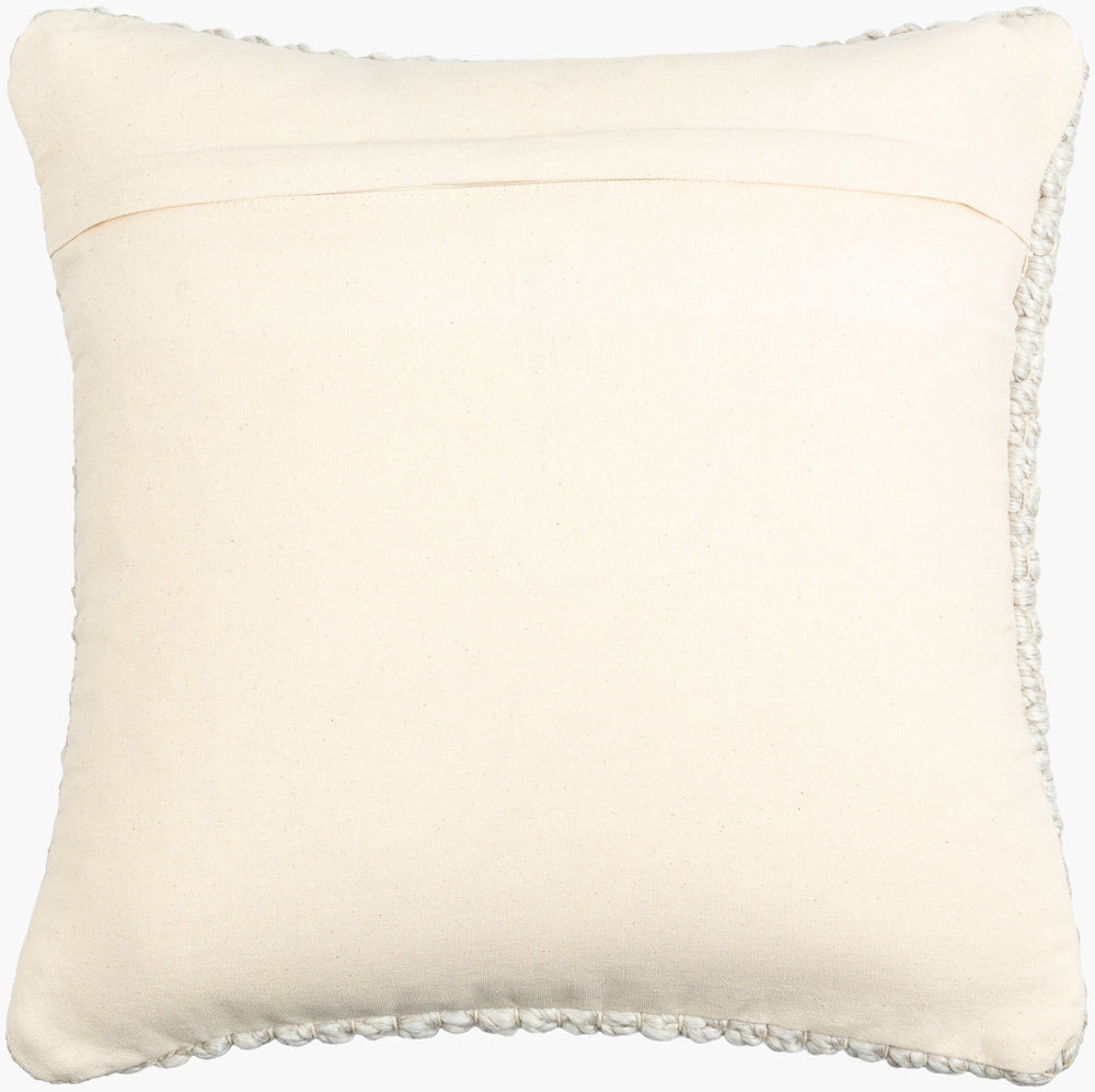Surya Kolapur Modern 18"X18" Accent Pillow - Luxurious Wool-cotton Blend For Stylish Home Décor Ivory Viscose,Wool,Cotton,Cotton Kol001-2020d