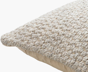 Surya Kolapur Modern 18"X18" Accent Pillow - Luxurious Wool-cotton Blend For Stylish Home Décor Ivory Viscose,Wool,Cotton,Cotton Kol001-2020d