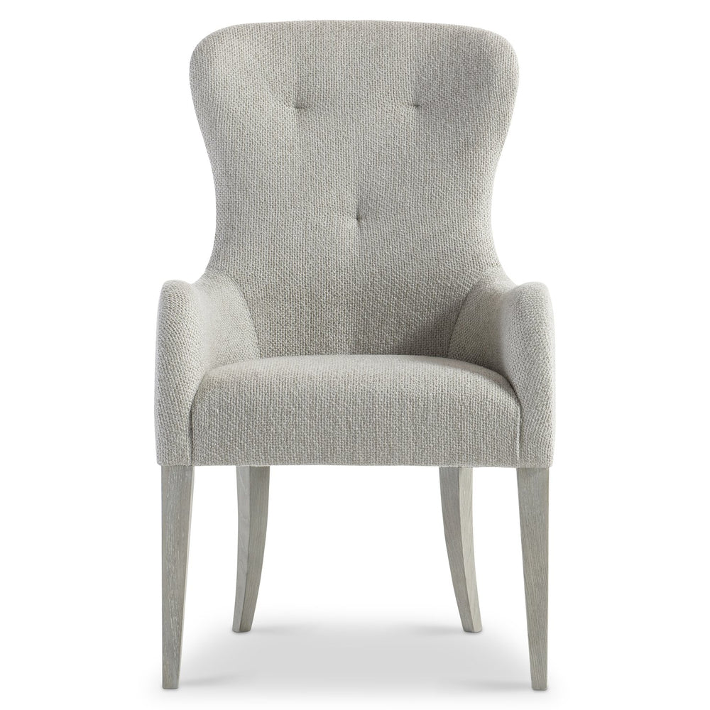 Bernhardt Bernhardt Cornelia Curved Wingback Armchair With Blind Tufting, Nebbia Wood Legs, Neo-Traditional Elegance 331542