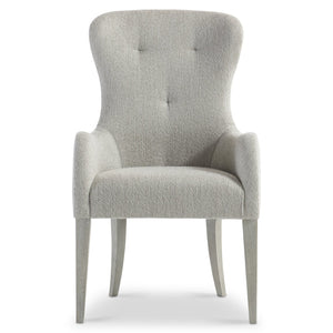 Bernhardt Bernhardt Cornelia Curved Wingback Armchair With Blind Tufting, Nebbia Wood Legs, Neo-Traditional Elegance 331542