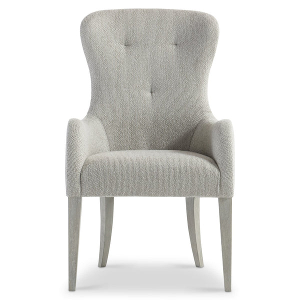 Bernhardt Bernhardt Cornelia Curved Wingback Armchair With Blind Tufting, Nebbia Wood Legs, Neo-Traditional Elegance 331542