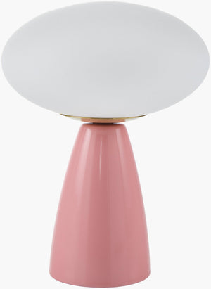 Livabliss Komorebi Ceramic Base Accent Lamp with Glass Shade for Bedside or Desk Ambiance KOM-001