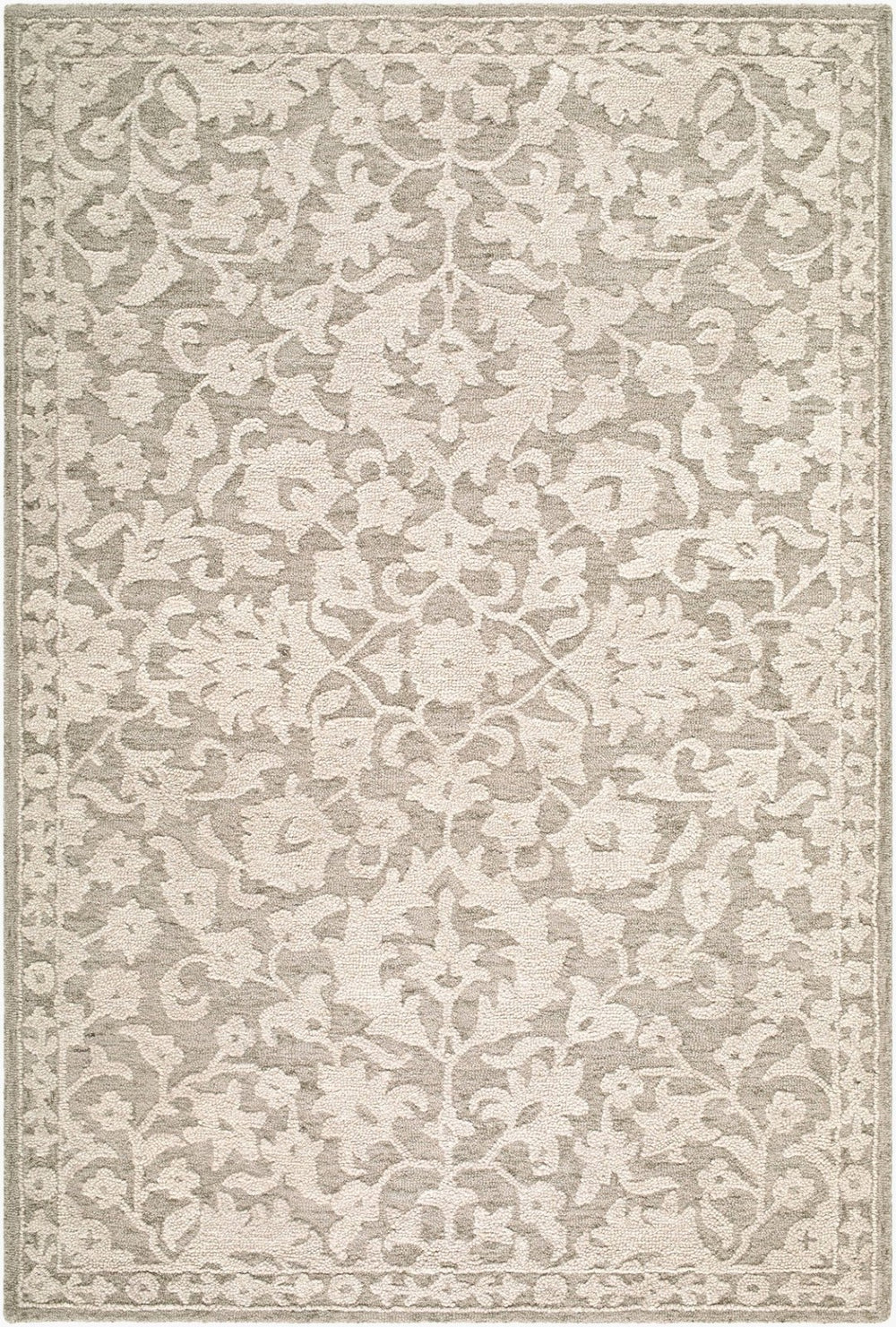Livabliss Konya Hand-tufted Wool Accent Rug Updated Traditional Pattern for Entryways and Bathrooms Beige, Ivory 8' x 10' KON2301-810