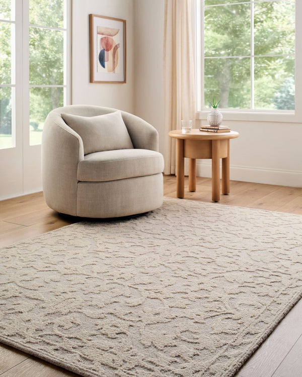 Livabliss Konya Hand Tufted Wool Accent Rug Traditional Pattern for Entryways and Cozy Spaces Beige, Taupe 9' x 12' KON2303-912