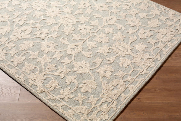 Livabliss Konya Hand Tufted Wool Accent Rug Traditional Motifs for Entryway or Layered Decor Pewter, Ivory 8' x 10' KON2304-810