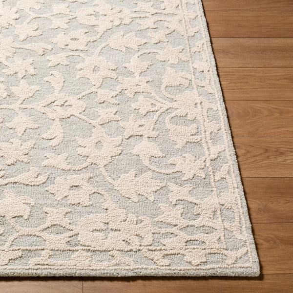 Livabliss Konya Hand Tufted Wool Accent Rug Traditional Motifs for Entryway or Layered Decor Pewter, Ivory 8' x 10' KON2304-810