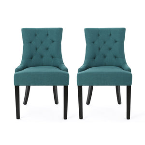 English Elm Christopher Knight Home® - CHENEY Tufted Dining Chairs Set of 2 - Contemporary Upholstered Seats, Sloped Arms, Espresso Legs 54181.00FDTE
