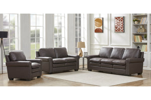 Porter Designs Porter Parma Top Grain Leather Sofa - Elegant Brown Design With High Density Foam Comfort & Style Brown Leather 02-189-01-4628