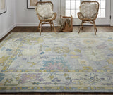 Feizy Rugs Karina Wool Hand Knotted Bohemian & Eclectic Rug Gray/Purple/Gold 12' x 15'