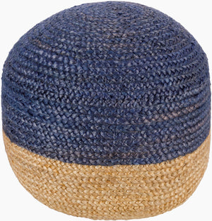 Surya Kona Cottage Charm Pouf - 18" Woven Jute And Polybeads, Lightweight Ottoman For Cozy Spaces Tan Jute,Jute,Polybeads Kopf002-162020