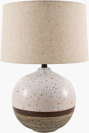 Livabliss Korin Coastal Traditional Accent Lamp with Linen Shade for Bedroom or Living Room KORN-007