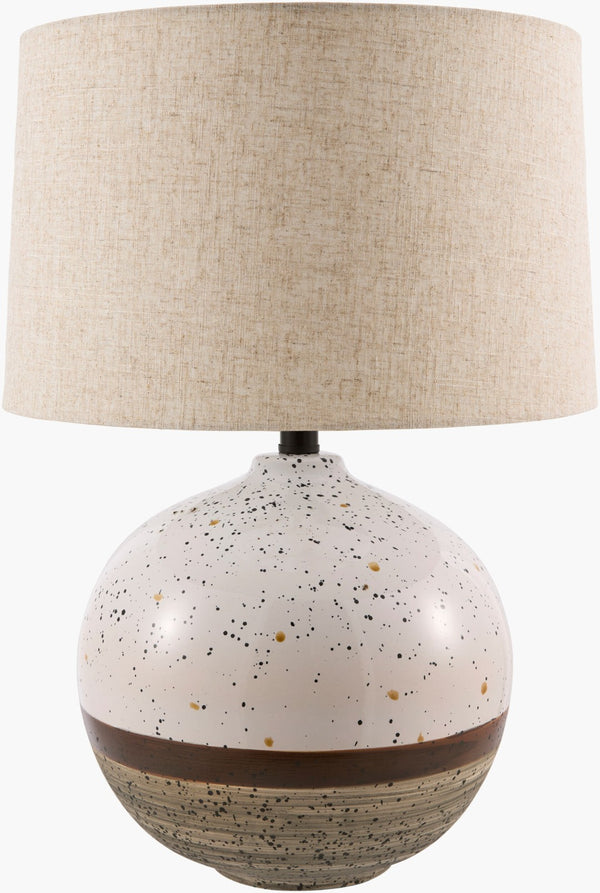 Livabliss Korin Coastal Traditional Accent Lamp with Linen Shade for Bedroom or Living Room KORN-007