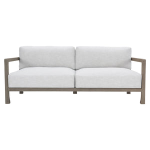 Bernhardt Bernhardt Weathered Teak Tanah Outdoor Sofa With Plush Performance Cushions & Fiber Back Pillows - Made to Order O1207B