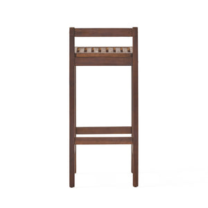 English Elm Christopher Knight Home® - RIVIERA KD Wood Barstool – Solid Acacia Brown Stool, 36.75" Seat Height, Durable Rustic Counter Seating 55135.00MAH