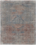 Feizy Rugs Marquette Polyester/Acrylic Machine Made Bohemian & Eclectic Rug Blue/Red/Gray 5' x 7'-2"
