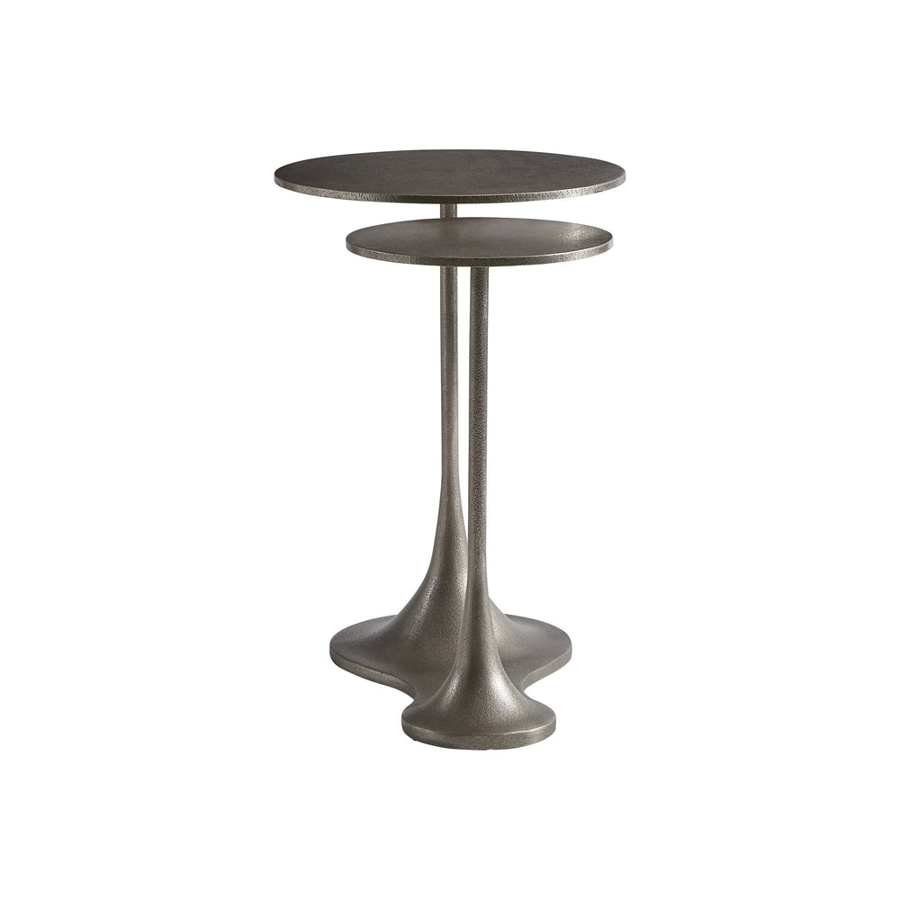 Bernhardt Bernhardt Graphite Cerchi Outdoor Accent Table — Dual-Surface Cast Aluminum, Weather-Resistant Style X04158