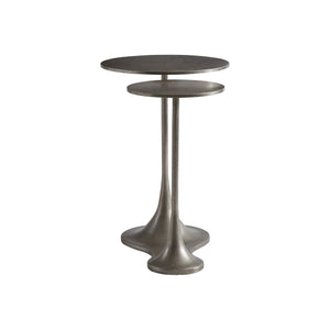 Bernhardt Bernhardt Graphite Cerchi Outdoor Accent Table — Dual-Surface Cast Aluminum, Weather-Resistant Style X04158
