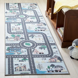 Safavieh Kids Playhouse 232 KPH232 Power Loomed Kids Rug Blue / Dark Grey KPH232M-9