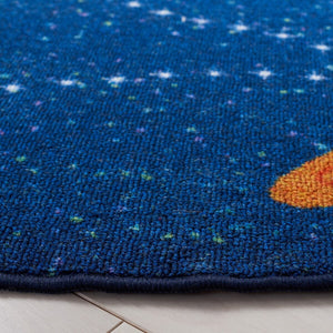 Safavieh Kids Playhouse 253 KPH253 Power Loomed Kids Rug Navy / Gold KPH253N-7SQ