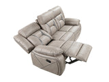 English Elm Steve Silver - Tyson - Recliner Sofa With Drop Down Table - Pearl Silver